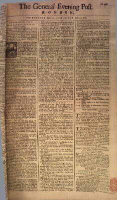 The general evening post Dienstag 15. April 1760