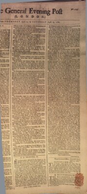 The general evening post Donnerstag 17. April 1760