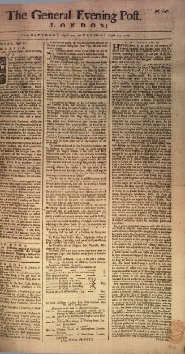 The general evening post Samstag 19. April 1760