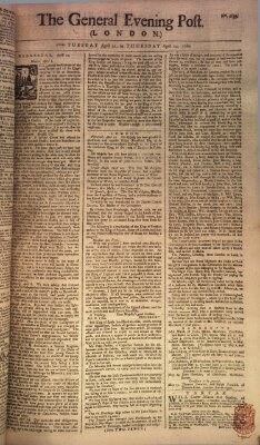 The general evening post Mittwoch 23. April 1760