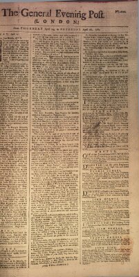 The general evening post Donnerstag 24. April 1760