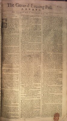 The general evening post Donnerstag 10. Juli 1760