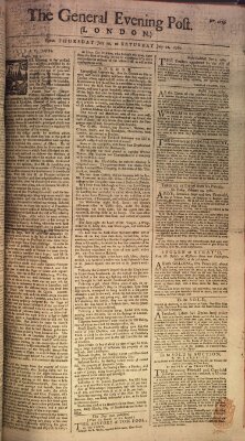 The general evening post Samstag 12. Juli 1760