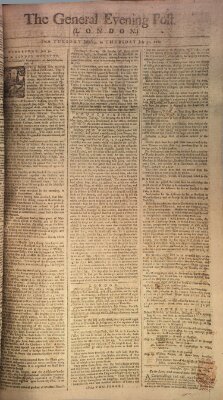 The general evening post Donnerstag 31. Juli 1760