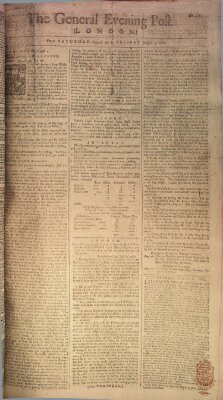 The general evening post Sonntag 3. August 1760