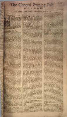 The general evening post Samstag 16. August 1760