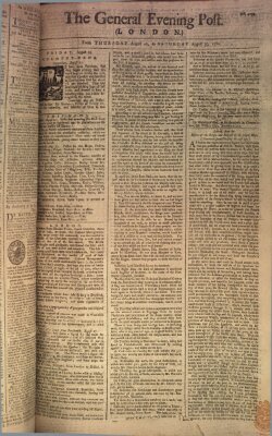 The general evening post Donnerstag 28. August 1760