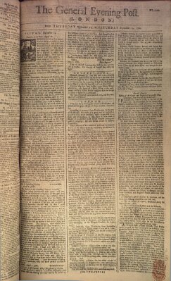 The general evening post Samstag 13. September 1760