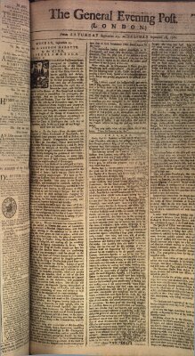 The general evening post Dienstag 16. September 1760