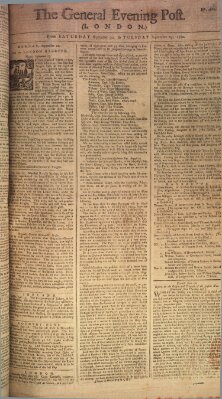 The general evening post Dienstag 23. September 1760