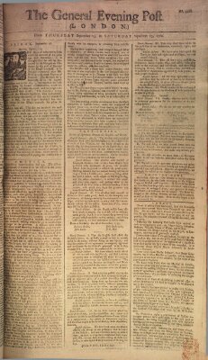 The general evening post Freitag 26. September 1760