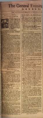 The general evening post Samstag 18. Oktober 1760