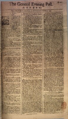 The general evening post Freitag 7. November 1760