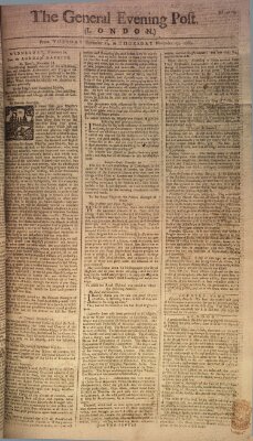 The general evening post Donnerstag 13. November 1760