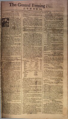 The general evening post Donnerstag 27. November 1760