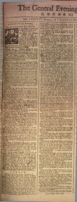 The general evening post Dienstag 2. Dezember 1760