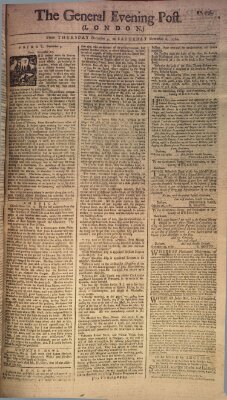 The general evening post Donnerstag 4. Dezember 1760