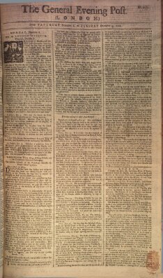 The general evening post Sonntag 7. Dezember 1760