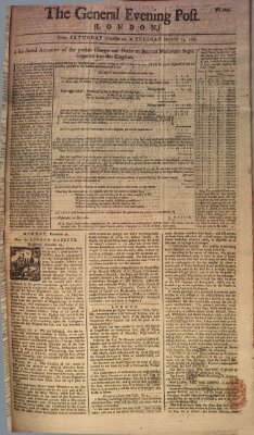 The general evening post Dienstag 23. Dezember 1760