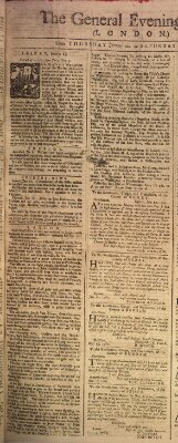 The general evening post Freitag 23. Januar 1761