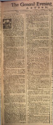 The general evening post Tuesday 10. March 1761