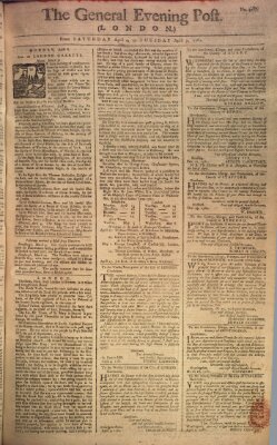 The general evening post Dienstag 7. April 1761