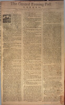 The general evening post Samstag 13. Juni 1761