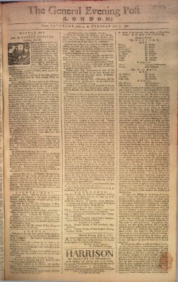 The general evening post Sonntag 5. Juli 1761