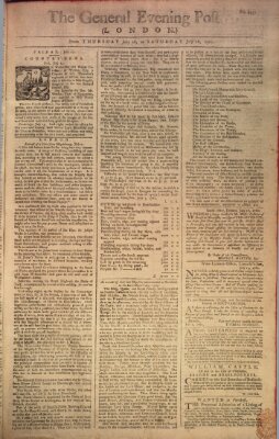 The general evening post Donnerstag 16. Juli 1761