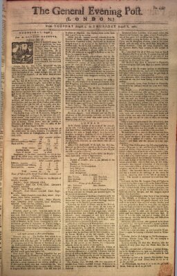 The general evening post Dienstag 4. August 1761