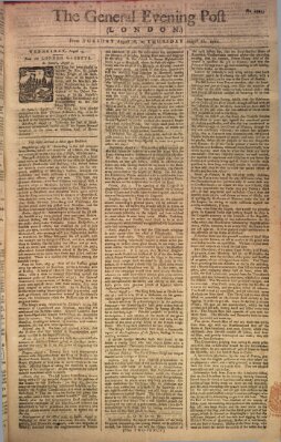 The general evening post Donnerstag 20. August 1761