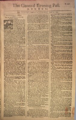 The general evening post Donnerstag 27. August 1761