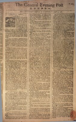 The general evening post Samstag 29. August 1761