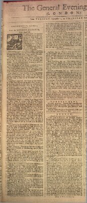 The general evening post Dienstag 1. September 1761