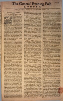 The general evening post Mittwoch 14. Oktober 1761