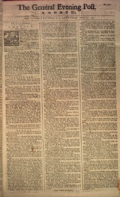 The general evening post Freitag 16. Oktober 1761