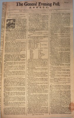 The general evening post Mittwoch 21. Oktober 1761