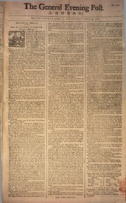 The general evening post Samstag 24. Oktober 1761