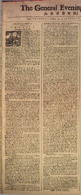 The general evening post Samstag 31. Oktober 1761