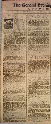 The general evening post Samstag 31. Oktober 1761