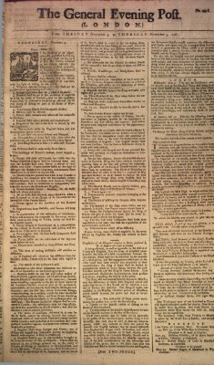 The general evening post Dienstag 3. November 1761