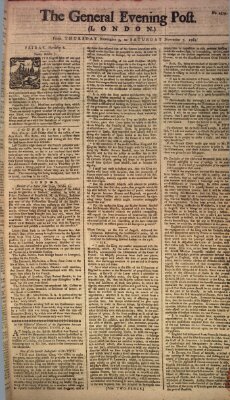 The general evening post Samstag 7. November 1761