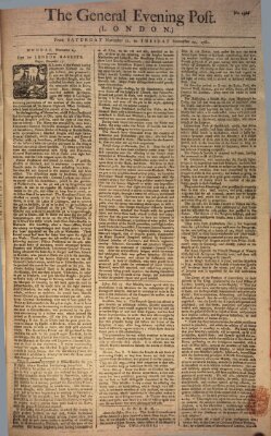 The general evening post Samstag 21. November 1761