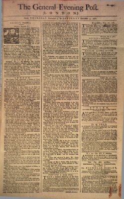 The general evening post Samstag 5. Dezember 1761