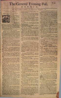 The general evening post Montag 7. Dezember 1761