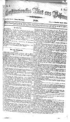 Constitutionelles Blatt aus Böhmen Mittwoch 5. April 1848