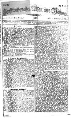 Constitutionelles Blatt aus Böhmen Samstag 29. April 1848