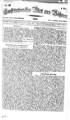 Constitutionelles Blatt aus Böhmen Donnerstag 4. Mai 1848