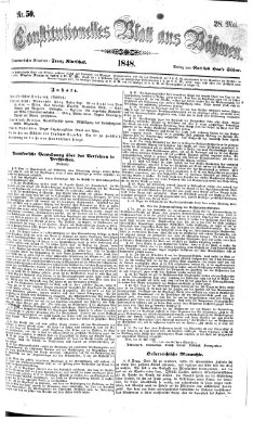 Constitutionelles Blatt aus Böhmen Sonntag 28. Mai 1848