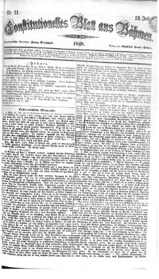 Constitutionelles Blatt aus Böhmen Donnerstag 13. Juli 1848